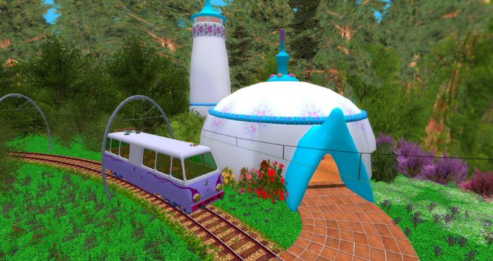 Elven temple and train
